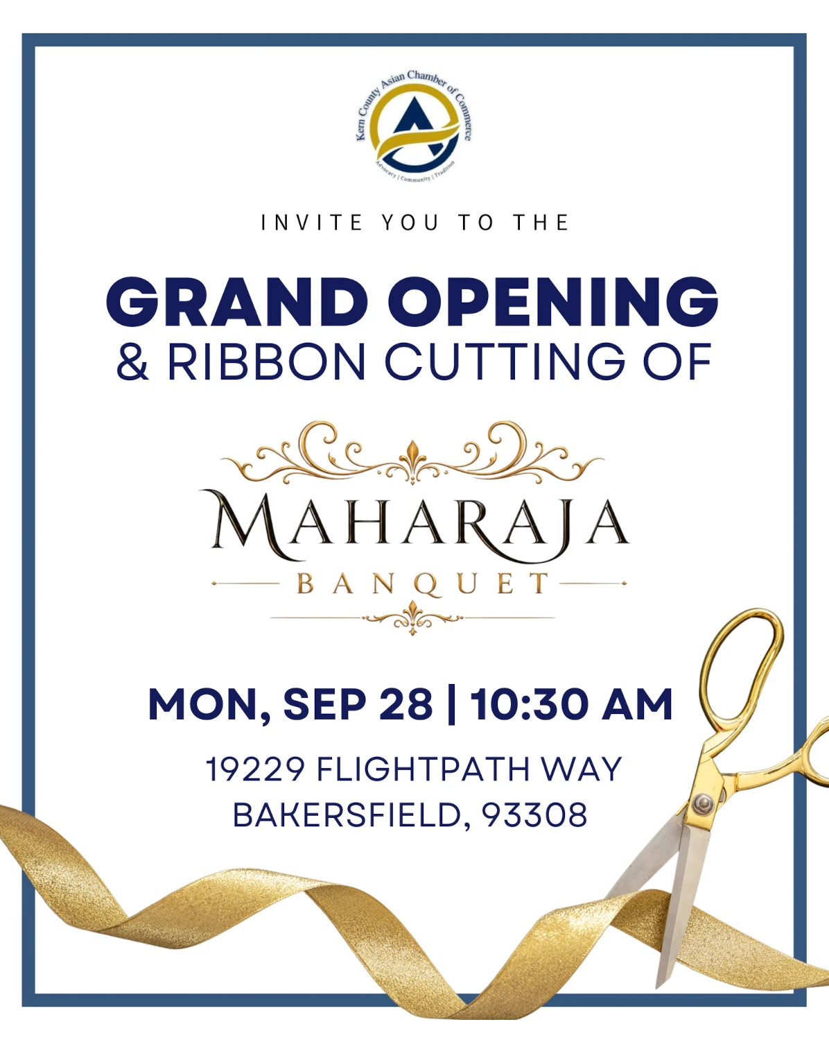Grand Opening & Ribbon Cutting of Maharaja Banquet